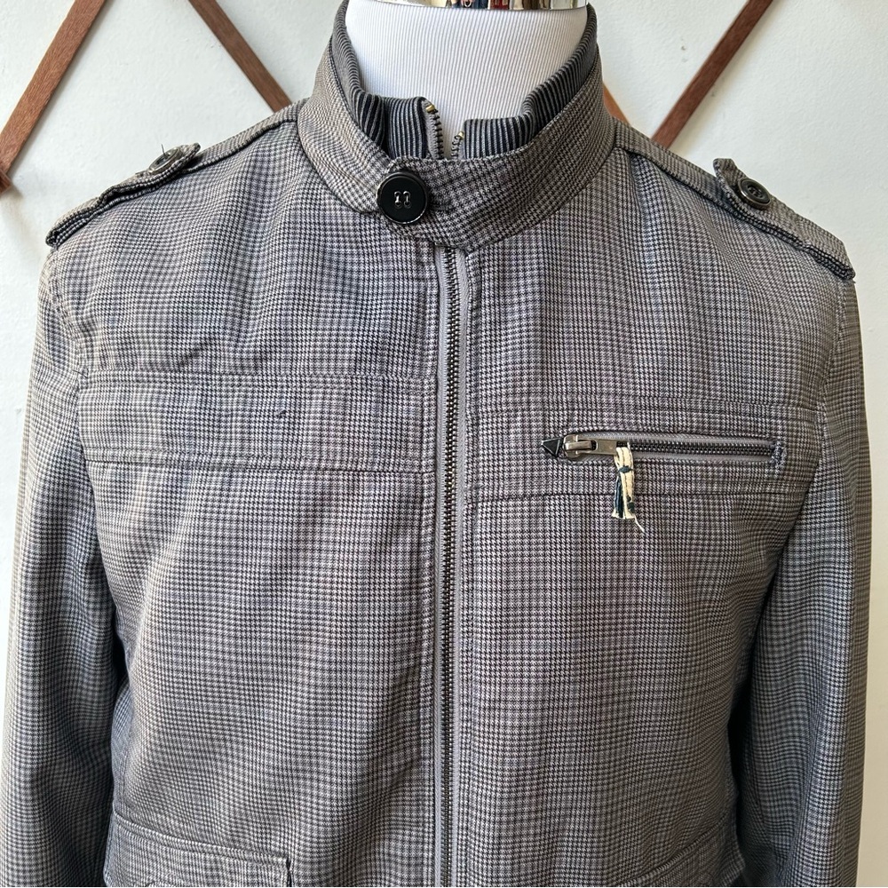 Houndstooth Bomber Jacket - Picture 2 of 15